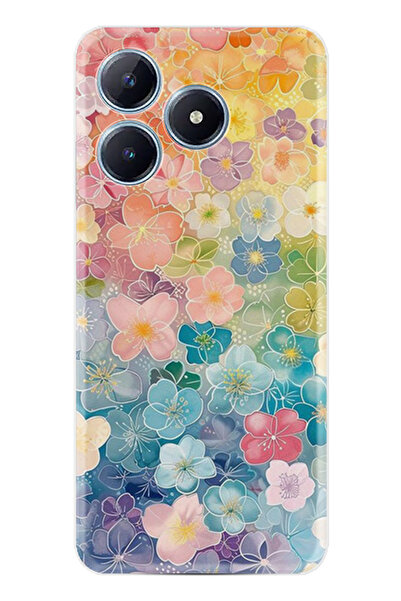 realme C61 Kılıf Boutique Baskılı Resimli Şahane Çiçekler Pcode -063