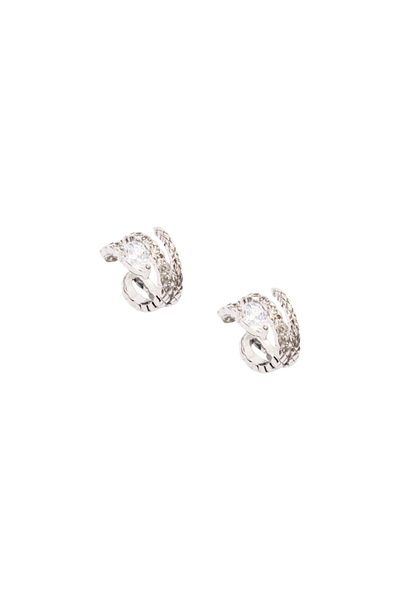 RİVUS Silver Colored Crystal Stone Earcuff