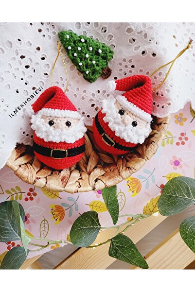 Genel Markalar Yılbaşı Noel Baba Çam Ağacı Süs 10cm 1Adet (Hediyelik-Anahtarlık)