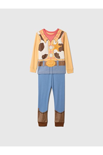 GAP Bebek Turuncu %100 Organik Pamuk Toy Story Grafikli Pijama Takımı