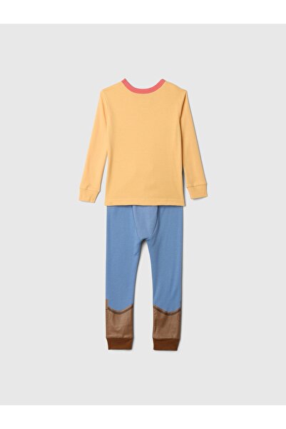 GAP Bebek Turuncu %100 Organik Pamuk Toy Story Grafikli Pijama Takımı