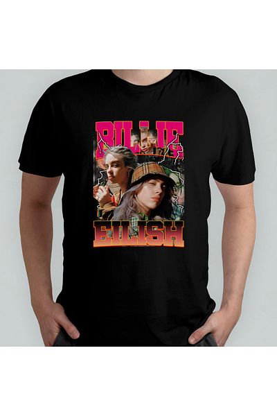 Pixxa Μπλουζάκι Billie Eilish Crew Neck 100% βαμβακερό - Μοντέλο 4