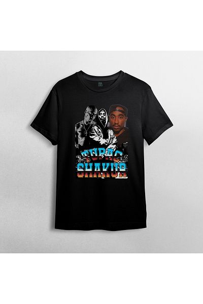 Pixxa TUPAC 2PAC Crew Neck 100% βαμβακερό μπλουζάκι - Μοντέλο 9