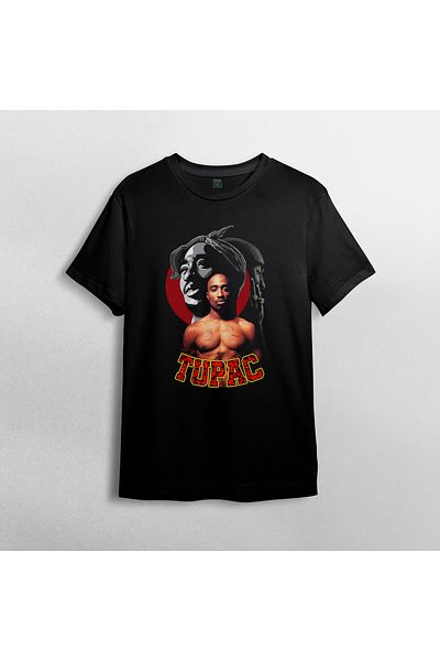 Pixxa TUPAC 2PAC - T-Shirt 100% Cotton Crew Neck Μοντέλο 7