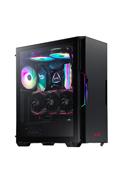 XPG Starker Tempered Glass STARKER-BKCWW ARGB 2 Fanlı Siyah ATX Oyuncu Kasası