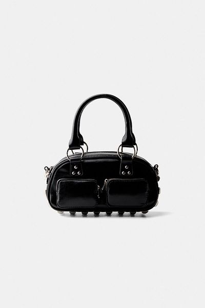Bershka Studded mini bowling bag