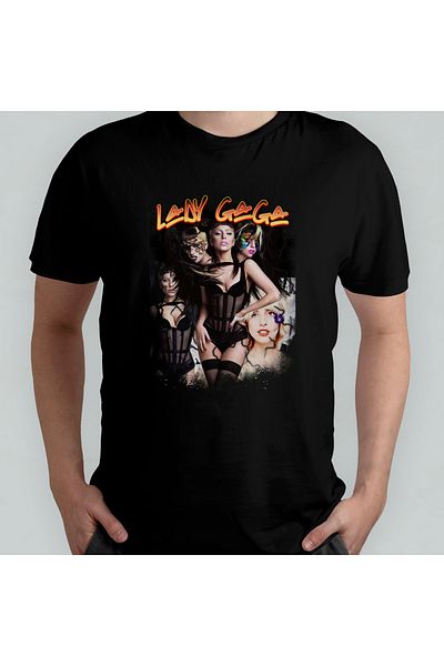 Pixxa Μπλουζάκι Lady Gaga Crew Neck 100% βαμβακερό - Μοντέλο 2