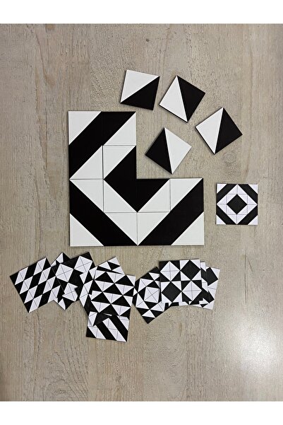 Leelii Tasarım Ahşap Blok Zeka Kartları Fayans Bulmaca Oyun Karoları