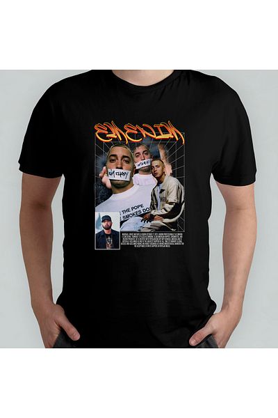 Pixxa Μπλουζάκι Eminem The Slim Shady 100% Cotton Crew Neck Model 4