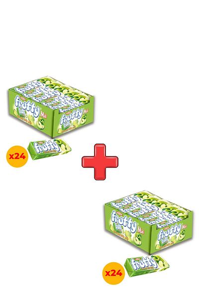 TAYAŞ Frutty Midi Apple Soft Candy 20 g X 24 Pieces Boxed 2 Pack