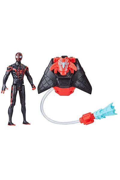 Marvel Aqua Web Warriors 4-Inch Miles Morales Action Figure | Refillable Water Gear Accessory