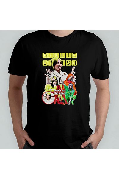Pixxa Μπλουζάκι Billie Eilish Crew Neck 100% βαμβακερό - Μοντέλο 6