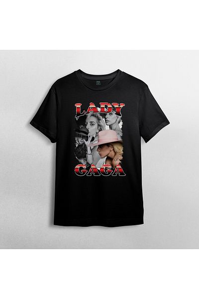 Pixxa Μπλουζάκι Lady Gaga Crew Neck 100% βαμβακερό - Μοντέλο 1