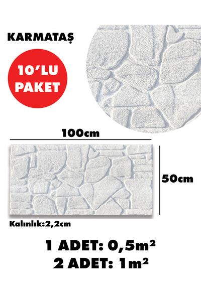 shop Taş Görünümlü Strafor Duvar Paneli (10'lu Paket)