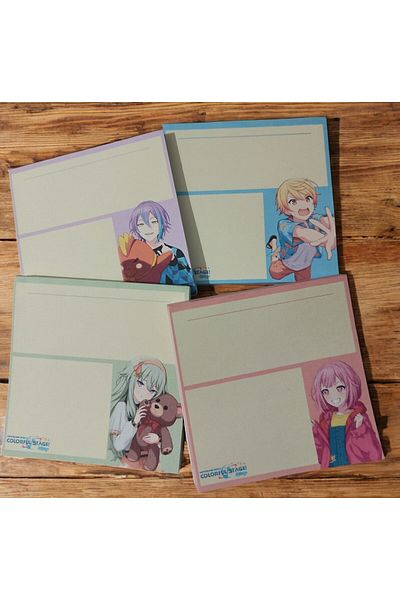 nihonwosekai 4Pcs Hatsune Miku Colorful Pjsekai Project Sekai Anime Memopad 8X8Cm 48Sheets