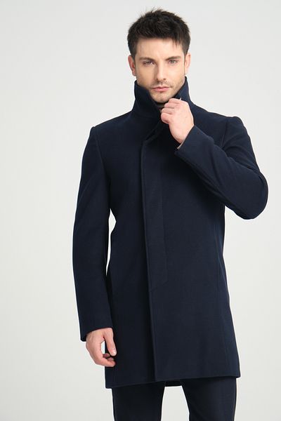Frappoli Ανδρικό παλτό Cashmere - Σάλι γιακά, Κουμπιά, Κανονική Εφαρμογή