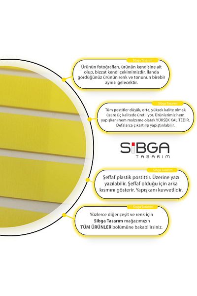 sibga tasarım Transparent Yellow Color Postit Post-It Post It. Book Marker Bookmark Postit Sticker Note Paper 200 Sheets