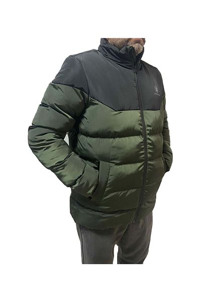 lumberjack M-ADALBERT Color Blocking Coat - KHAKI - M - ST06877-KHAKI-M