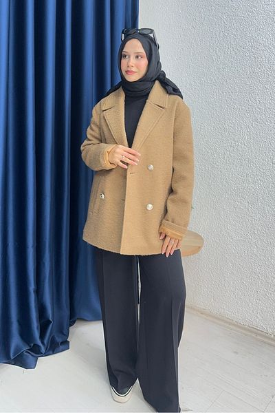 lurex moda Оувърсайз яке с кашмирена подплата
