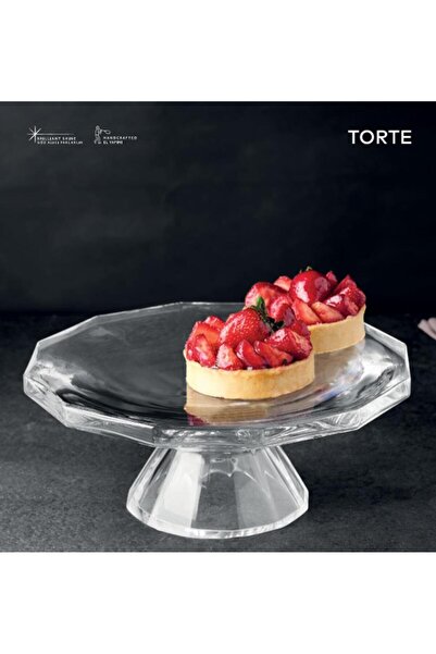 Paşabahçe 28099 Crystal Torte Footed Serving Plate 29.8 cm