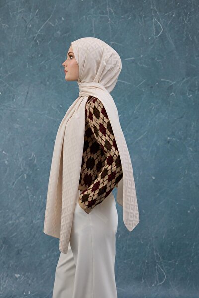 İpekhan Fall Winter İpeksi Jakar Şal Ekru 9019-27