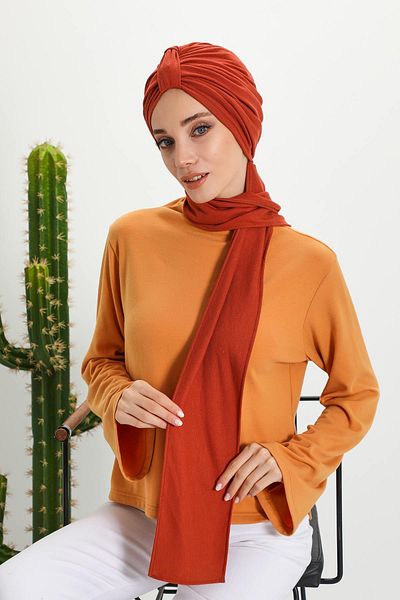 Aisha's Design عمامة بونيه مع وشاح شتوي، b-80rb