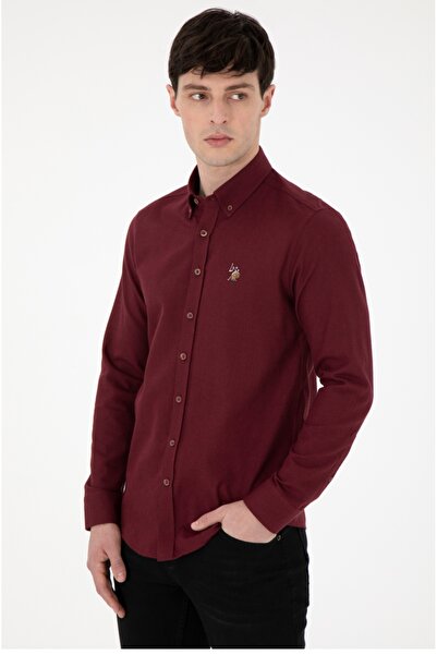 U.S. Polo Assn. U.S. Polo Assn. мъжка риза с копчета, 100% памук, прилепваща кройка (Özse Giyim)