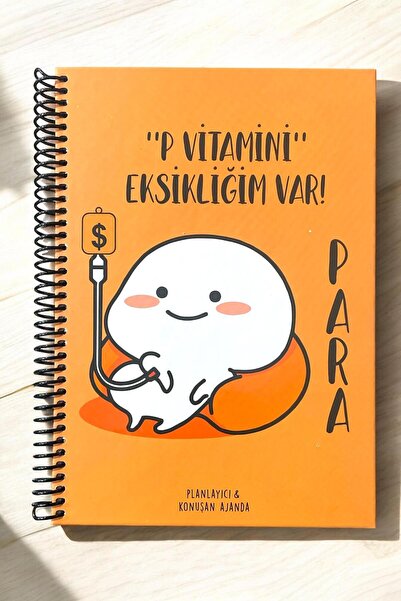 GÜZELYÜZ AVM Konuşan Ajanda 17x24 P Vitamini Eksikliğim Var Sticker'lı Tarihs...