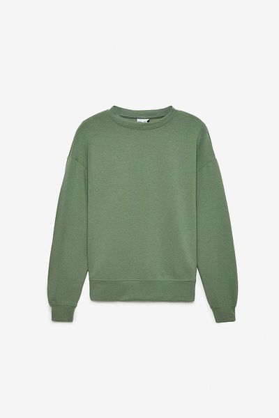 GRIMELANGE Dámska pletená mikina Marigona s okrúhlym výstrihom Comfort Fit Mint Green