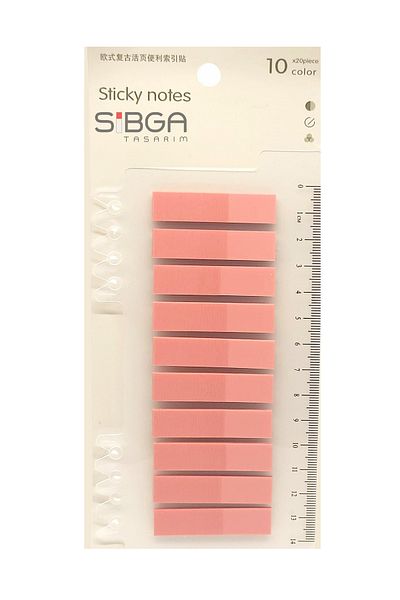 sibga tasarım ورق ملاحظات ملون شفاف - 200 ورقة من ملصقات المرجعية