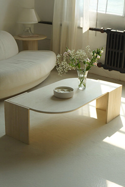 KATYY Asimetrik Traverten Orta Sehpa