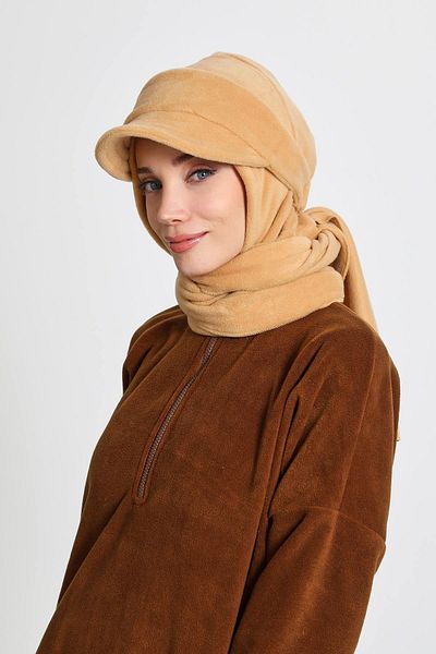 Aisha's Design Winter Women &Apos; S Fleece - Detachable Visor, Scarf Turban, B-84Pl