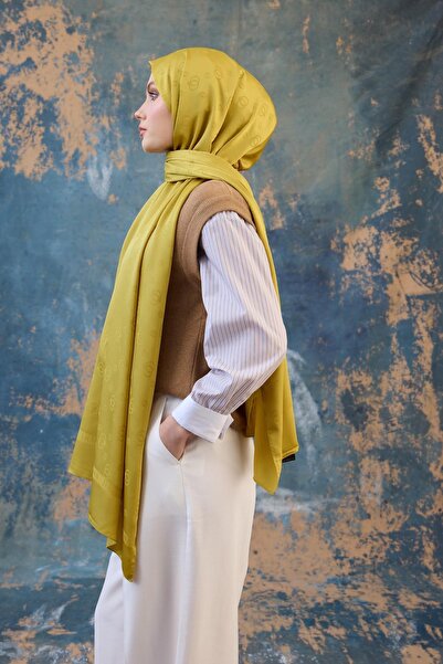 İpekhan Φθινοπωρινό Χειμώνα Μεταξένιο Ζακάρ Σάλι Λάδι Πράσινο 9018-04