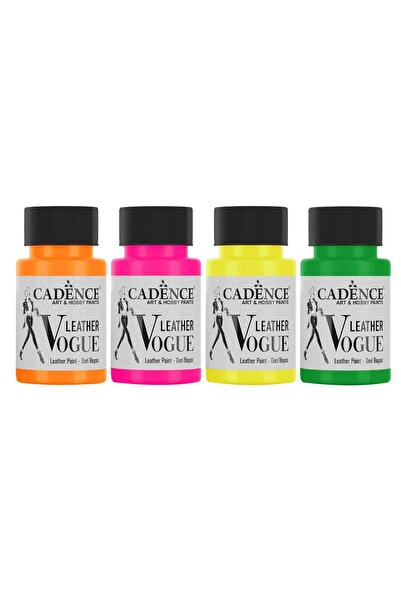 Cadence LEATHER VOGUE DERİ BOYASI 4LÜ SET FOSFORLU