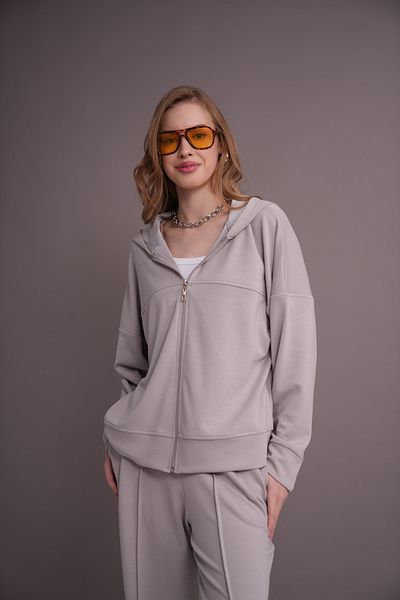 PONÇİK Women's Scuba Fabric Tracksuit Set - Seasonal, Gray 24583