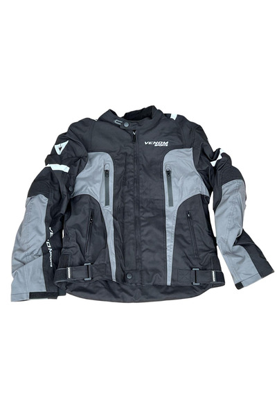 VENOM Aır Racıng Motosiklet Mont Siyah-gri(KALIPLAR DARDIR BİR BEDEN BÜYÜK AL...