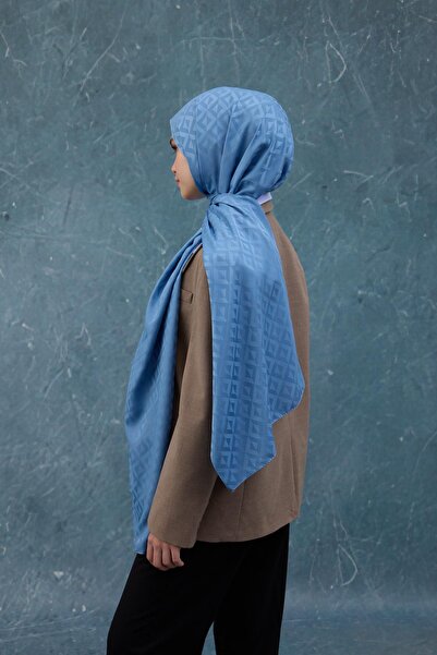 İpekhan Φθινοπωρινό Χειμώνα Μεταξένιο Ζακάρ Σάλι Indigo Blue 9019-14