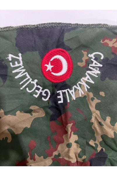 couis Camisole Detailed Camouflage Bandana Scarf