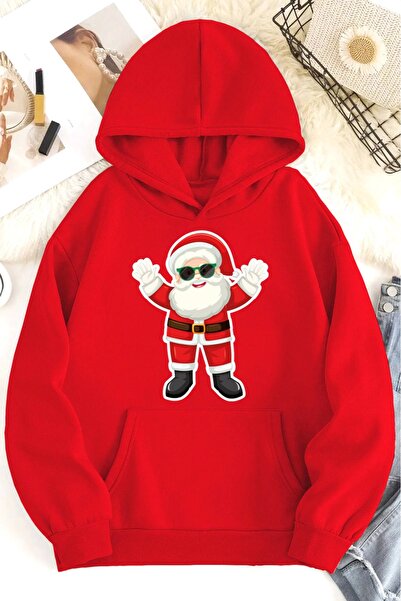 Lider Leather Дамски, мъжки, унисекс суитчър с качулка с новогодишна тема