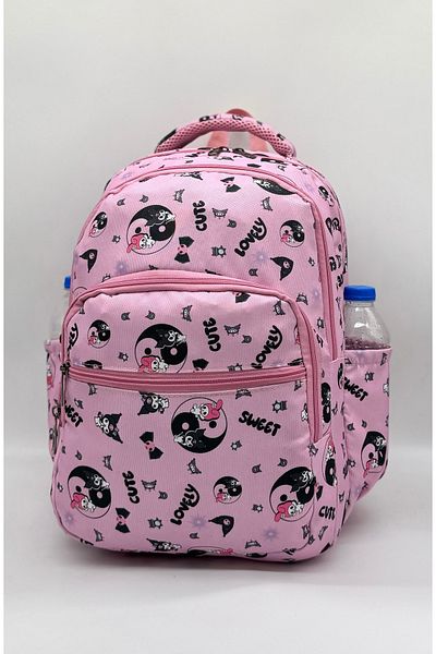 Bevitton Girl's Primary School Bag Character Printed Orthopedics Set of 3 Powder Primary School Bag
