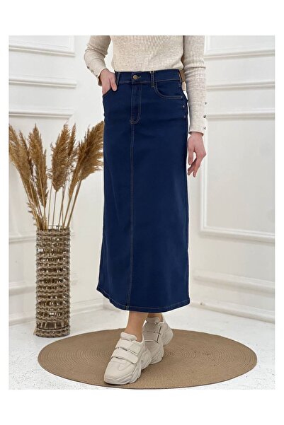 VELLICHOR Φυσική υφασμάτινη τζιν φούστα με Star Rivet