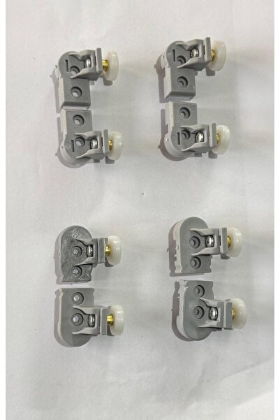 Bella Shower Cabin Wheel Set 2 Fixed 2 Sliding Solid Grey Color