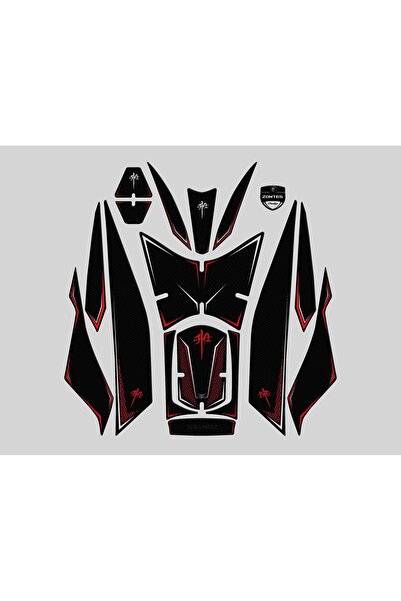 Redline Grafik Rks RZ250S Zontes 2023-2024 Uyumlu Full Tank Pad  Set Siyah Kı...