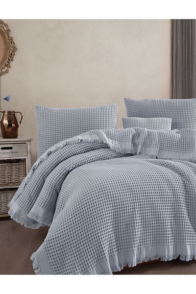 luxtex Double 100% Cotton Waffle Pique, Multi-Purpose Bedspread