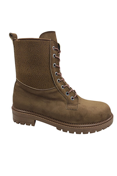 Özkan Ayakkabı TABA RENGİ LASTİKLİ BAĞCIKLI VE FERMUARLI TERMO TABAN KADIN POSTAL BOT