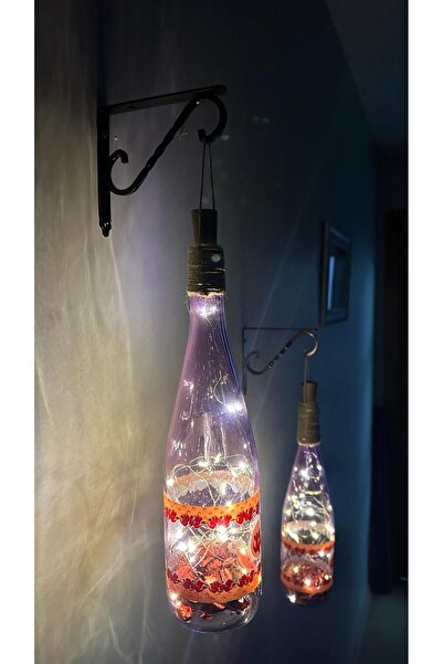 Hobby Dekoratif Şişe Duvar Aplik Gül Kurusu Aydınlatma Peri Led