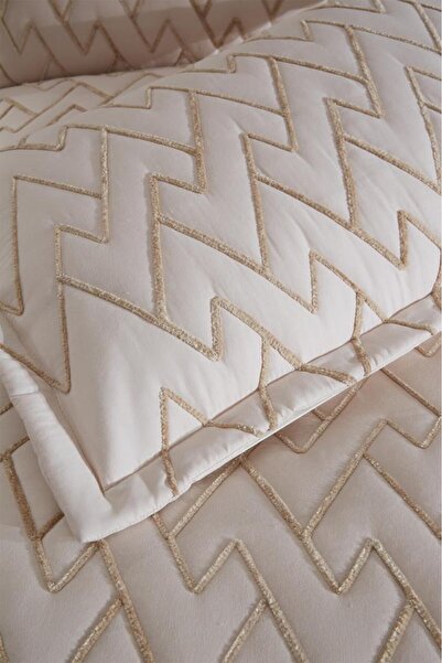 Çeyiz Diyarı Maria Quilted Double Bedspread - 230X240 Beige