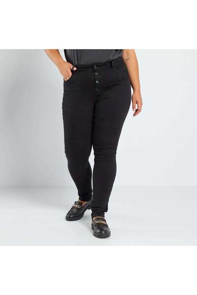 KIABI Skinny stretch trousers - 5 pockets BLACK