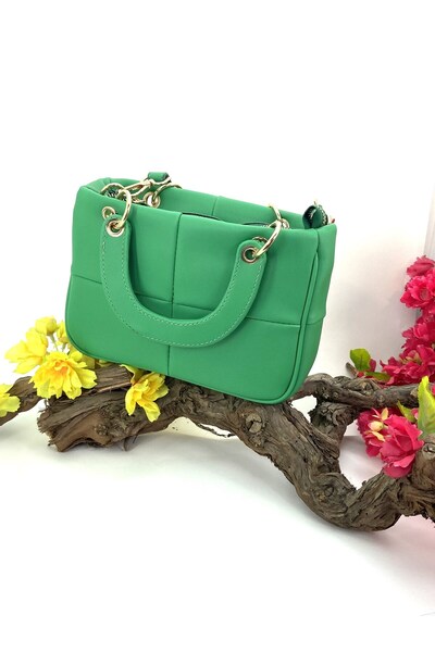 Seniorah Green Patterned Women's Bag with Strap