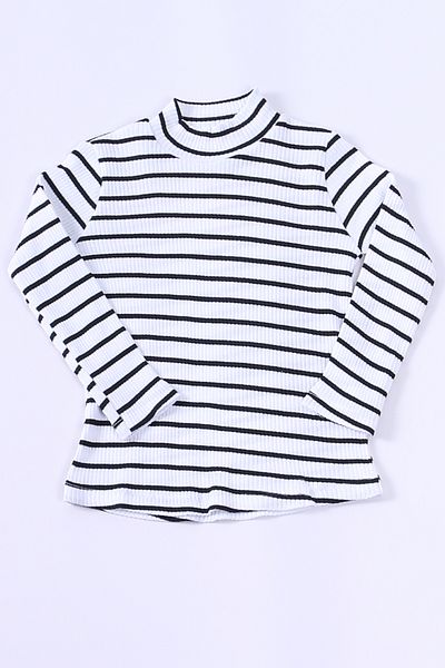 HÇM Girl's Striped High-Rise Knitwear Badi - C41